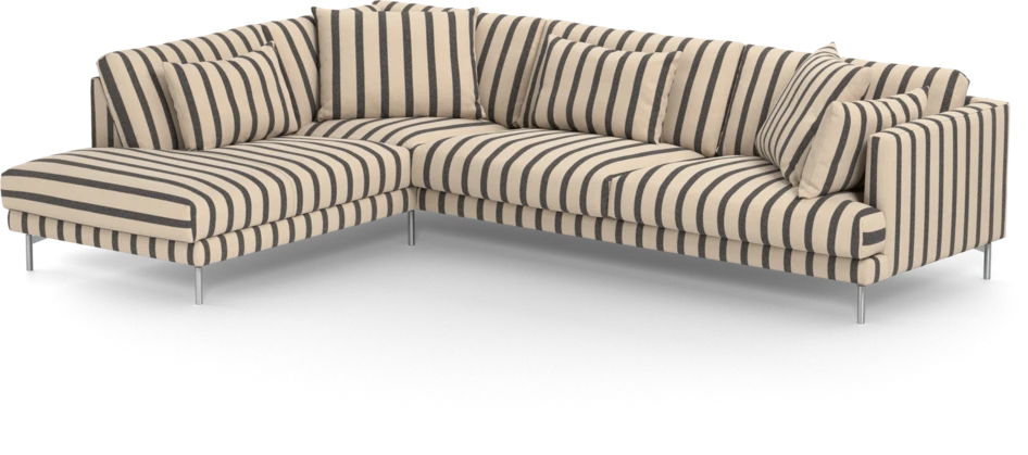 Harper - 3-sits soffa med divan vänster - Flerfärgad