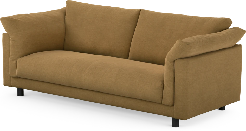 Cherrie - 2,5-sits soffa, hel dyna, fast klädsel - Gul