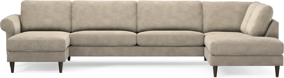Bridge - 3-sits soffa med schäslong vänster och divan höger - Beige