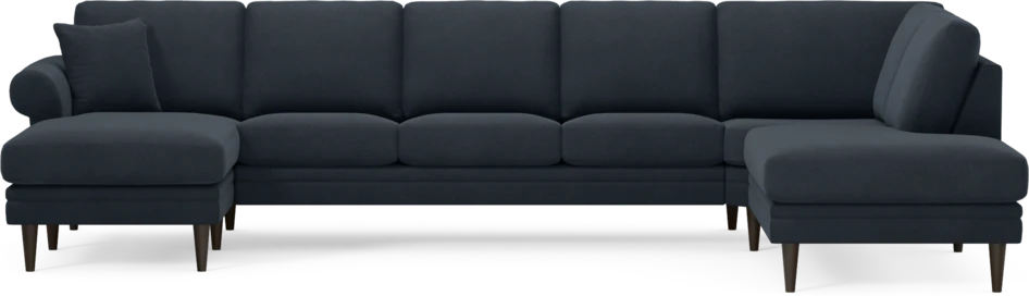 Eden - 3-sits soffa med schäslong vänster och divan höger - Blå