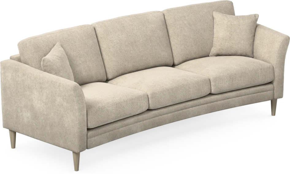 Eden - 3-sits soffa svängd - Beige