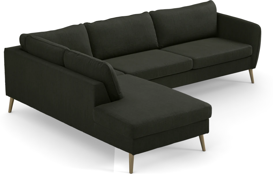 County - 2,5-sits soffa med divan vänster - Grön