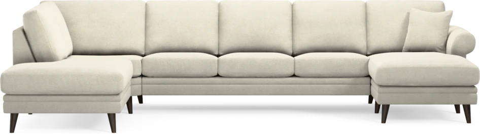 Eden - 3-sits soffa med divan vänster och schäslong höger - Vit