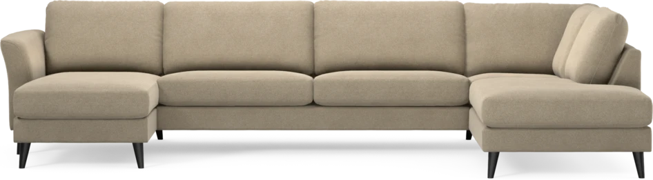 Bridge - 3-sits soffa med schäslong vänster och divan höger - Beige