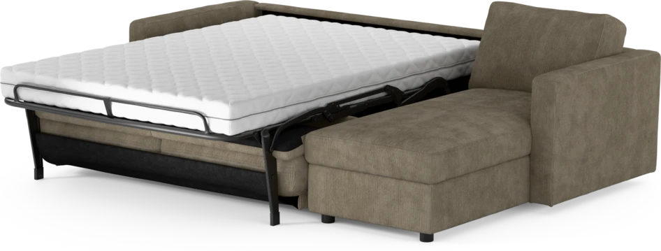 Lindö - Bäddsoffa 2,5-sits med schäslong, vändbar - Beige