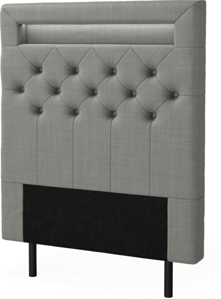 New York led - Sänggavel, 90-210 cm - Grå