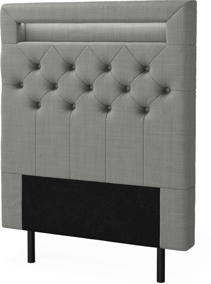 New York led - Sänggavel, 90-210 cm - Grå