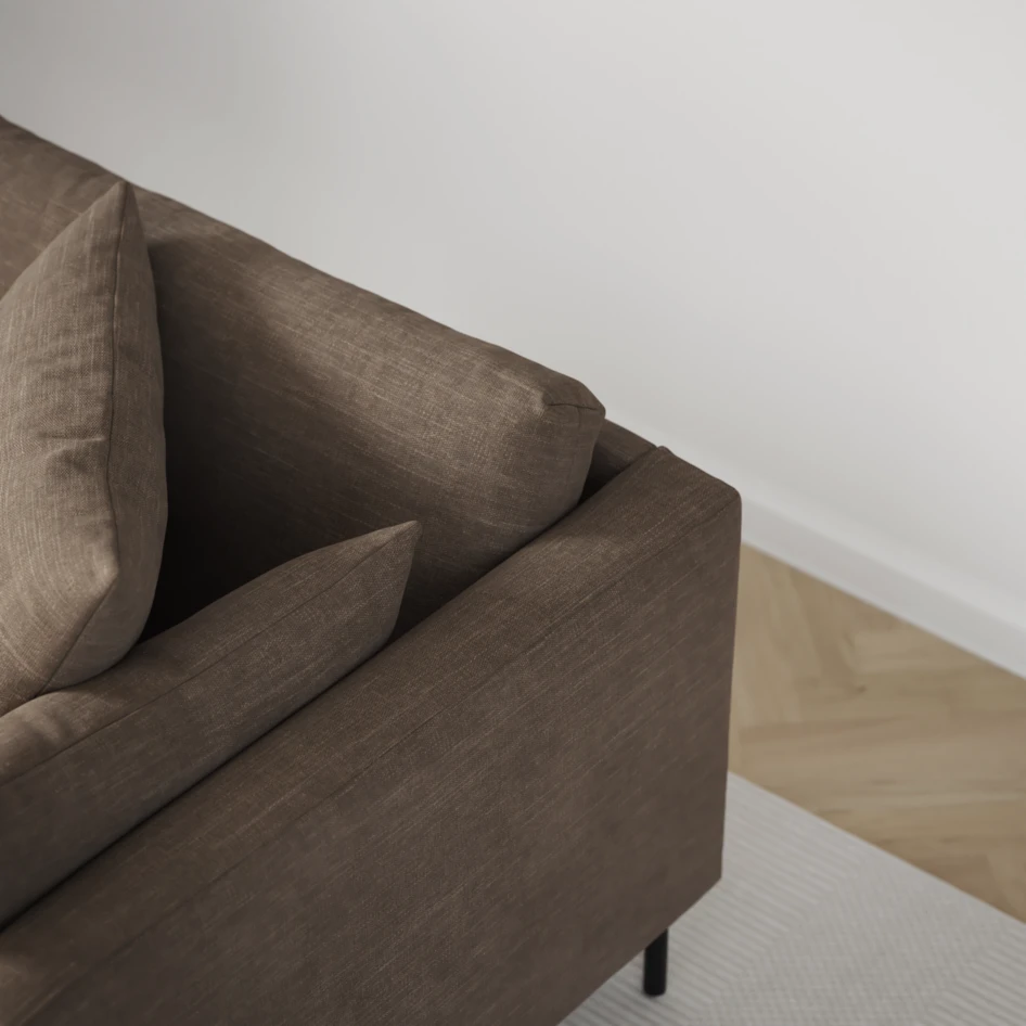 Harper - 3-sits soffa - Brun