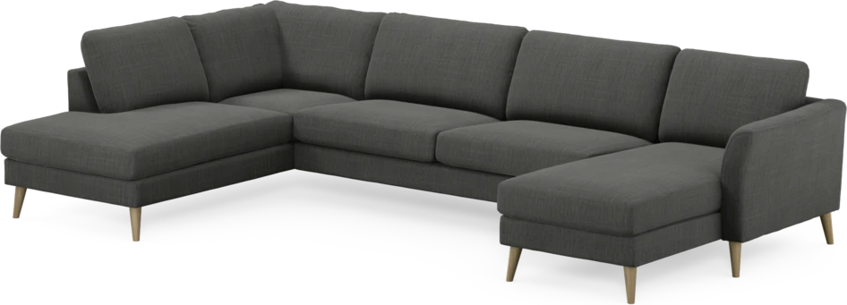 Bridge - 3-sits soffa med divan vänster och schäslong höger - Grå