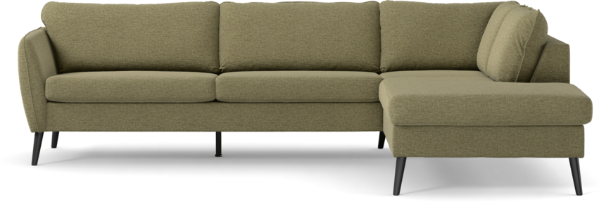 County - 2,5-sits soffa med divan höger - Grön