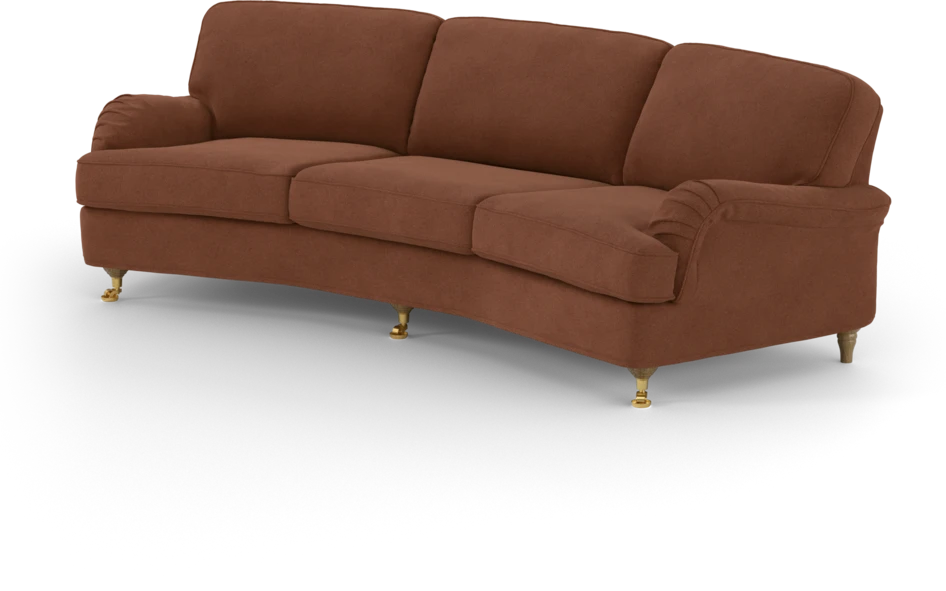Oxford - 3-sits soffa svängd - Orange