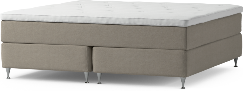 Delux Dream - Kontinentalsäng, dubbelsäng med bäddmadrass och sängben - Beige