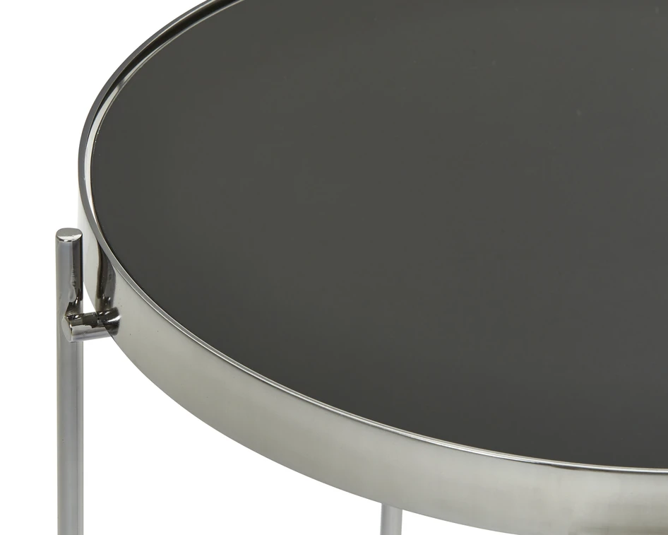 Nero - Sidobord, Ø 43, H 70 cm - Svart