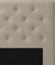 Delux Pikerad Låg - Sänggavel, 90-210 cm - Beige