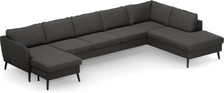 County - 4-sits soffa med schäslong vänster och divan höger - Grå