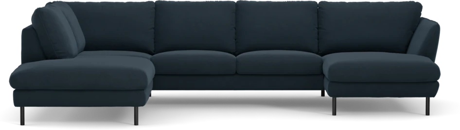 Madison Lux - 2-sits soffa med divan vänster och schäslong höger - Blå