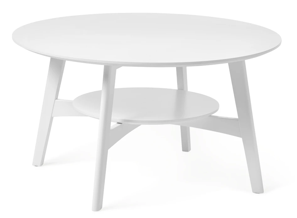 Ester - Soffbord, Ø 85 H 50 cm - Vit