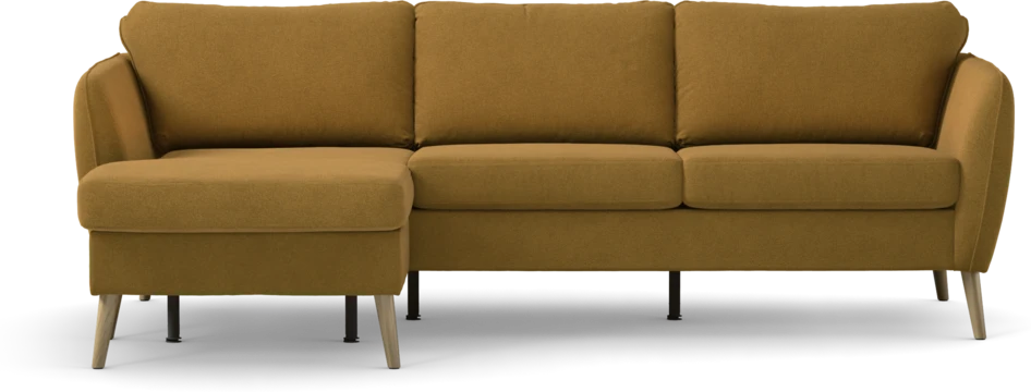 County - 3-sits soffa med flyttbar schäslong - Gul