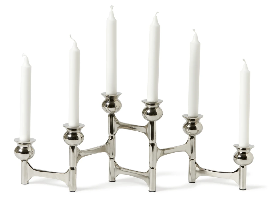 Amalia - Ljusstake, 66x4x20 cm - Grå