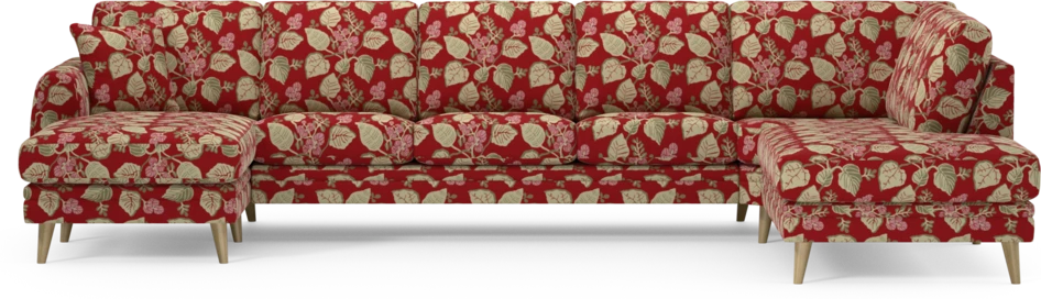 Eden - 3-sits soffa med schäslong vänster och divan höger - Flerfärgad