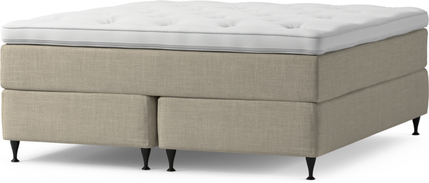 Delux Dream - Kontinentalsäng, dubbelsäng med bäddmadrass och sängben - Beige