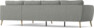 County - 3-sits soffa med divan höger - Grå