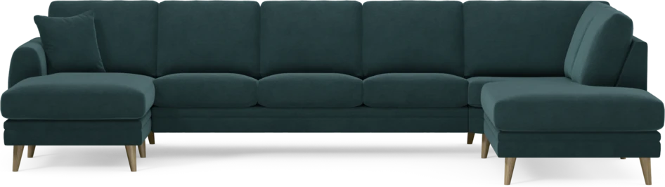 Eden - 3-sits soffa med schäslong vänster och divan höger - Blå