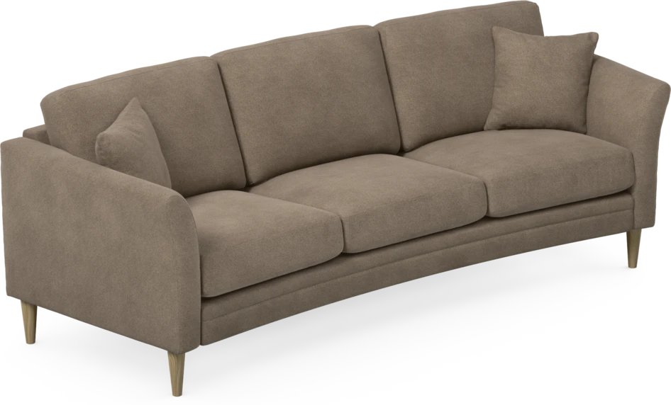 Eden - 3-sits soffa svängd - Brun