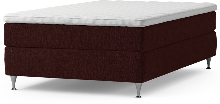 Delux Sense - Kontinentalsäng, enkelsäng 120 cm med bäddmadrass och sängben