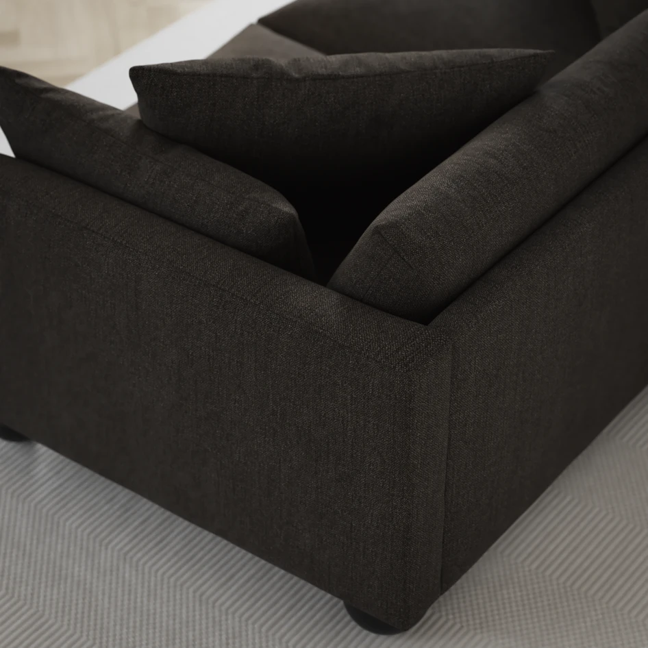 Harper - 3-sits soffa - Brun
