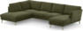 Madison Lux - 2-sits soffa med divan vänster och schäslong höger - Grön