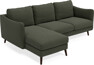 Madison Lux - 2-sits soffa med schäslong vänster - Grön
