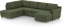 Friday - 3-sits soffa med divan vänster och schäslong höger - Grön