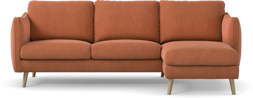 Madison - 2-sits soffa med schäslong höger - Orange