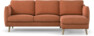 Madison - 2-sits soffa med schäslong höger - Orange