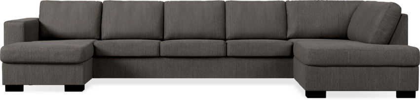 Nevada - 4-sits soffa med schäslong vänster och divan höger - Brun