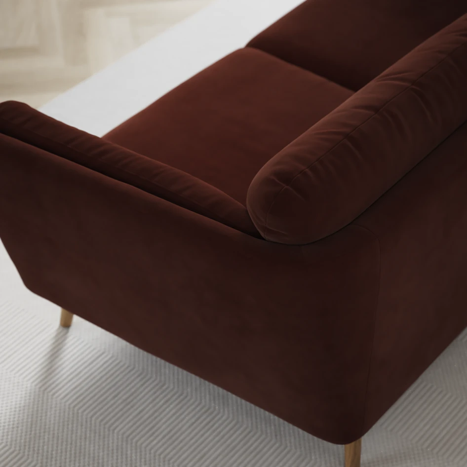 Madison Lux - Hörnsoffa med schäslong höger - Orange