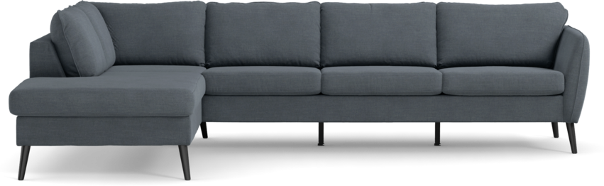 County - 3-sits soffa med divan vänster - Grön