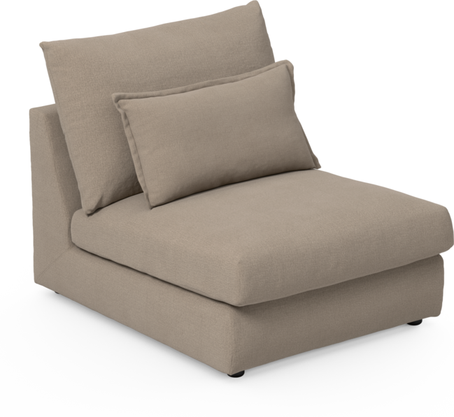 Pieces - 1-sits utan armstöd - Beige