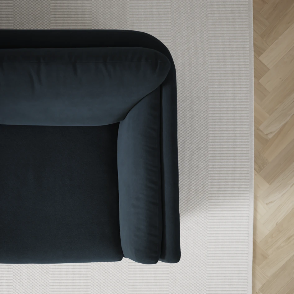 Madison - 2-sits soffa med divan vänster och schäslong höger - Blå