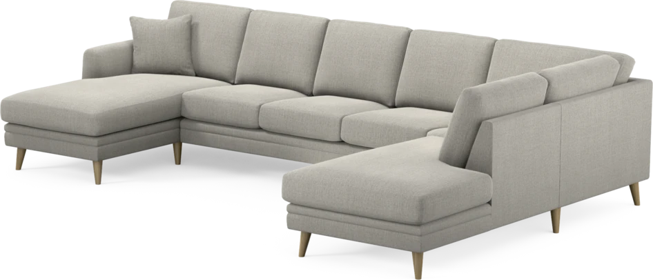 Eden - 3-sits soffa med schäslong vänster och divan höger - Grå