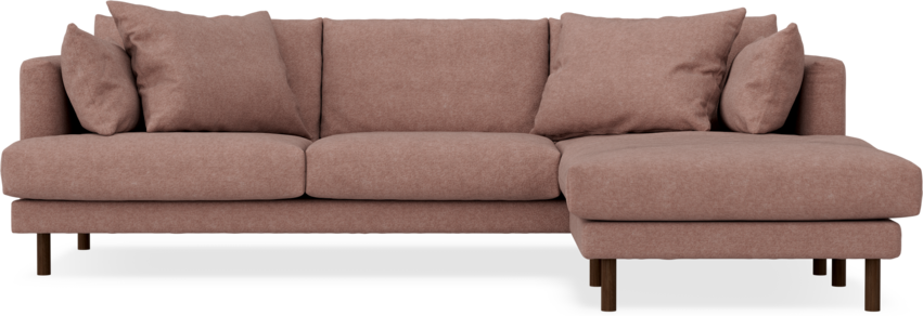 Harper - 4-sits med schäslong höger - Rosa