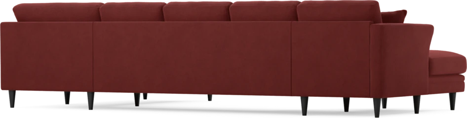 Eden - 3-sits soffa med schäslong vänster och divan höger - Röd