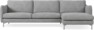Madison Lux - 3-sits soffa med schäslong höger - Vit