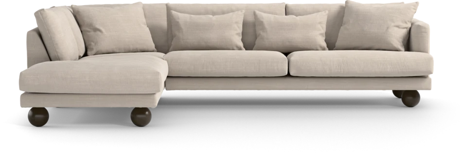 Harper - 3-sits soffa med divan vänster - Beige