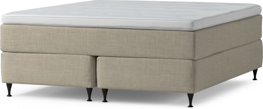 Delux Dream - Kontinentalsäng, dubbelsäng med bäddmadrass och sängben - Beige