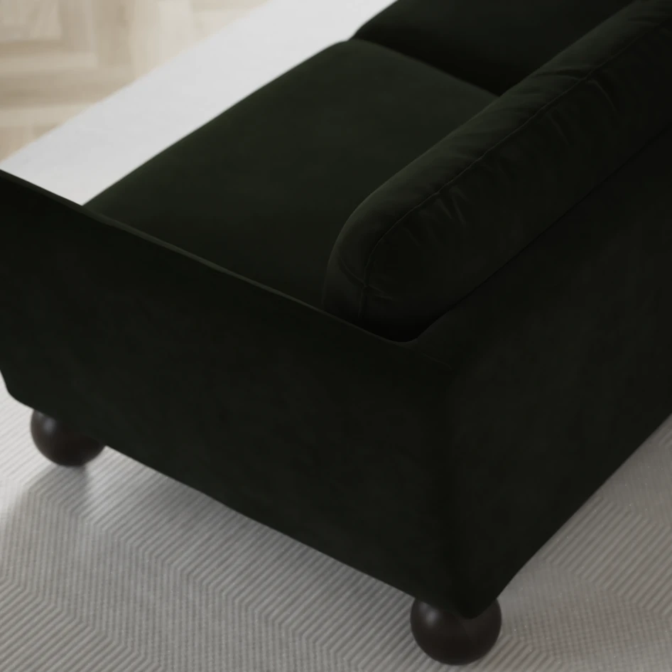 Madison - 2-sits soffa med divan vänster och schäslong höger - Grön