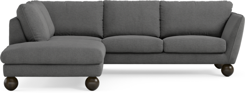 Madison Lux - 2-sits soffa med divan vänster - Grå