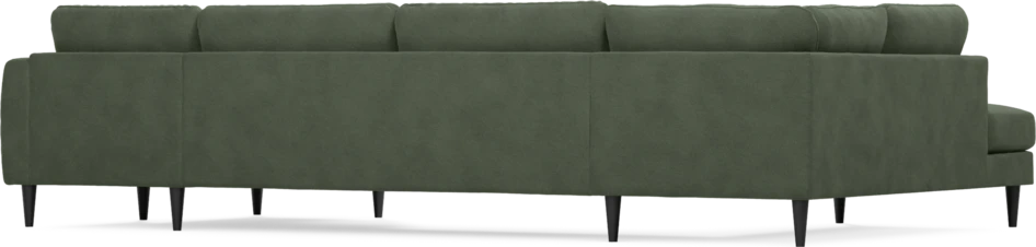 Bridge - 3-sits soffa med divan vänster och schäslong höger - Grön