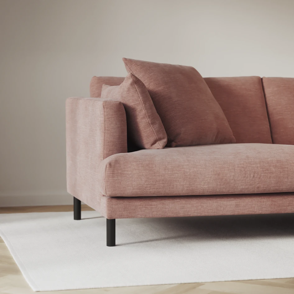 Harper - 3-sits soffa - Rosa